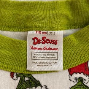 Hanna Andersson Size 5(110cm) Boys Grinch Pajamas